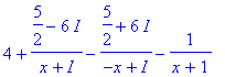 4+(5/2-6*I)/(x+I)-(5/2+6*I)/(-x+I)-1/(x+1)