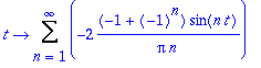 proc (t) options operator, arrow; Sum(-2/Pi*(-1+(-1...